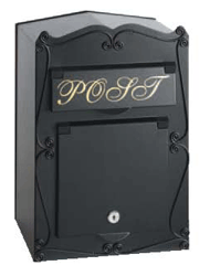 Front Opening cast aluminium post box