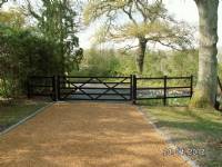 Five-bar 'wooden-style' steel gates - project portfolio 2