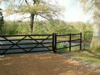 Five-bar 'wooden-style' steel gates - project portfolio 2