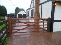 Five-bar 'wooden-style' steel gates - project portfolio 3