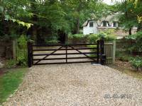 Five-bar 'wooden-style' steel gates - project portfolio 6