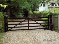 Five-bar 'wooden-style' steel gates - project portfolio 6