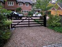 Five-bar 'wooden-style' steel gates - project portfolio 6