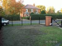 Five-bar 'wooden-style' steel gates - project portfolio 7